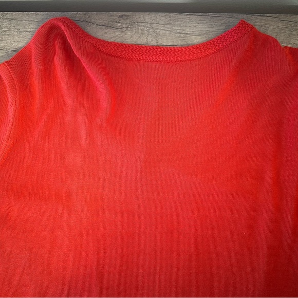 NWOT Meera Lane 1x Red Pearl Button Cardigan - Picture 3 of 3